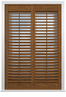 Kensington, Antique Cherry - Full Height Plantation Shutter